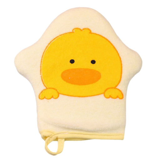Kids Bath Mitt with Printed Pattern and Foam Scrubber Balls, Soft Washcloth Glove for Toddlers