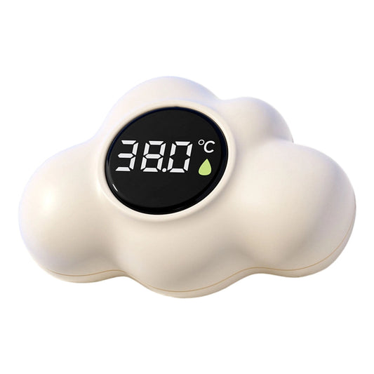 Floating Cloud Bath Thermometer with Digital Display and Color Indicator for Baby Bath Water, Yellow