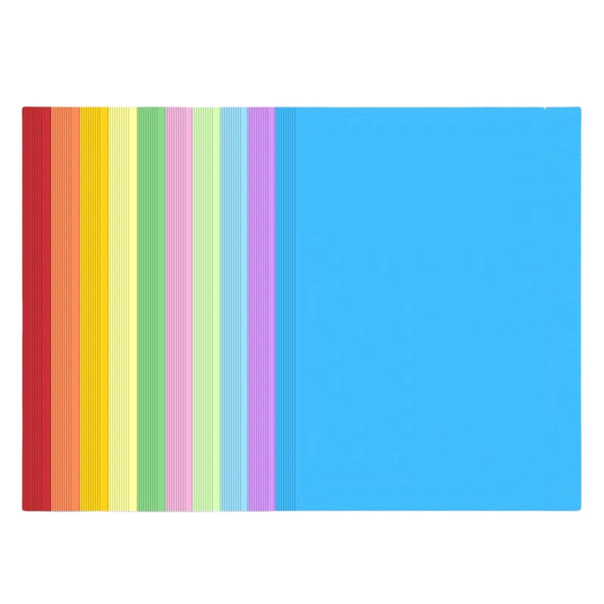 A4 Colored Craft Paper, 100 Sheets in 10 Shades, Acid-Free Thin Paper for Origami, Cards and Drawing