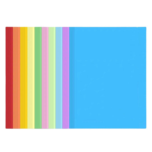 A4 Colored Craft Paper, 100 Sheets in 10 Shades, Acid-Free Thin Paper for Origami, Cards and Drawing