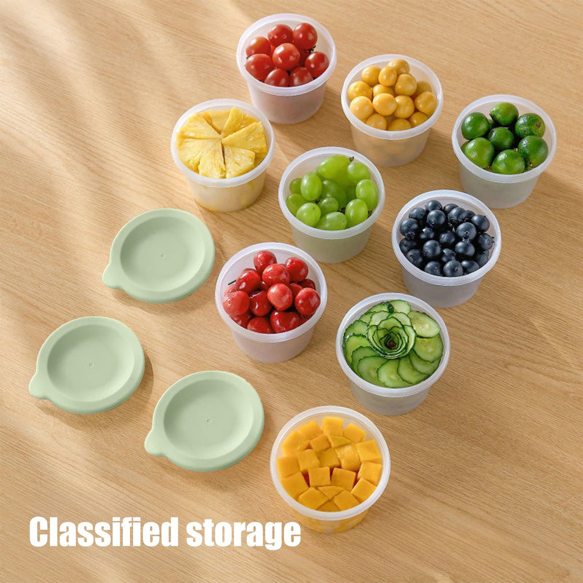 Small Green Snack and Fruit Box with Secure Lid, Portable Leak-Resistant Container for Lunches - Image 6
