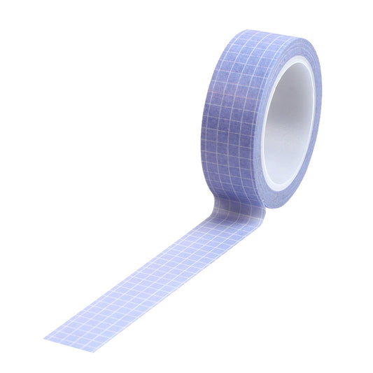 Grid Pattern Washi Tape Roll, 15 mm x 10 m Writable Paper Tape for Journals, Labels and Crafts