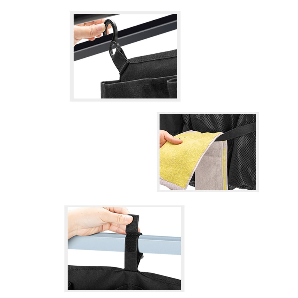 Wagon Cargo Net Organizer with Mesh Pockets, Foldable 600D Storage Net for Family Outings, Black - Image 5