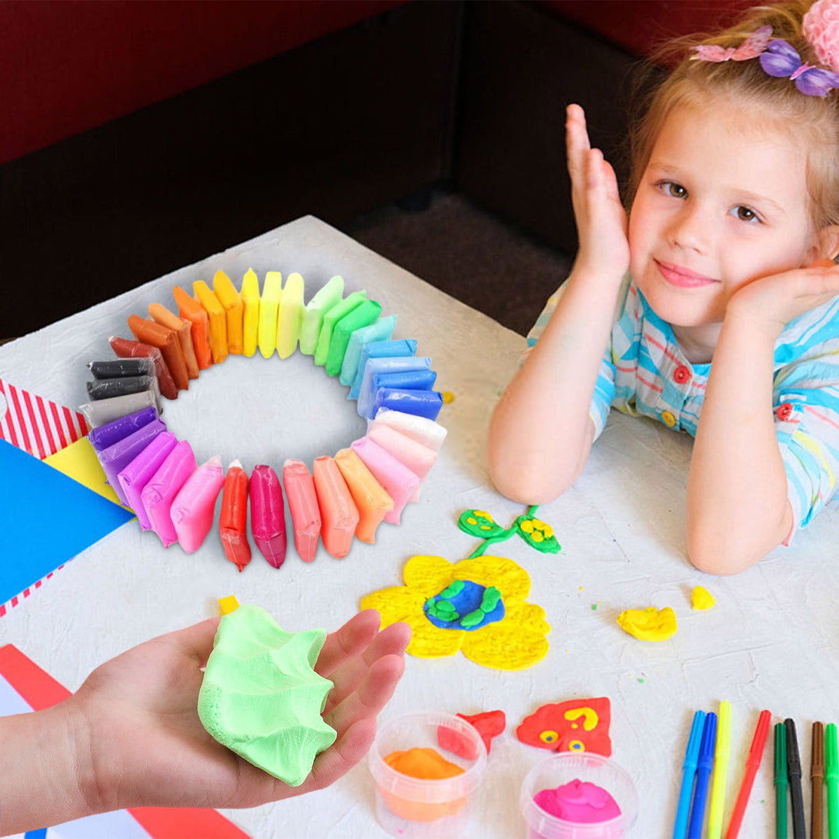 Air Dry Modeling Clay, 36 Colors of Soft Lightweight Clay for Kids Crafts and Sculpting - Image 4