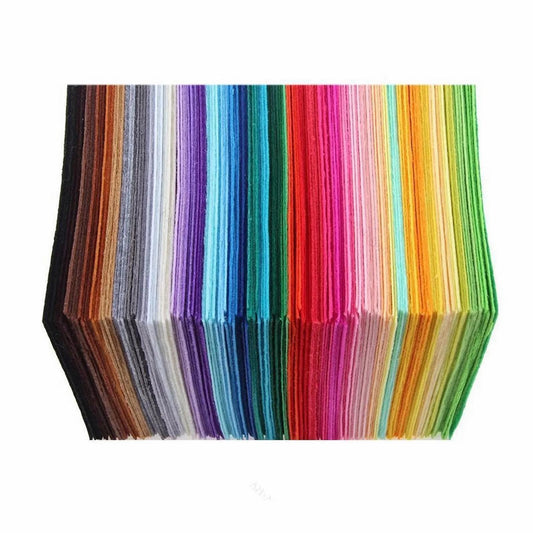 Soft Nonwoven Felt Squares, 40 Assorted Color Sheets 5.9 x 5.9 Inches for Sewing and Kids Crafts