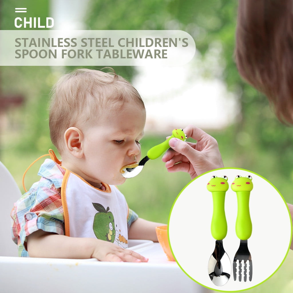 Stainless Steel Kids Spoon and Fork Set with Travel Case, Child-Size Flatware for Ages 3 and Up - Image 4
