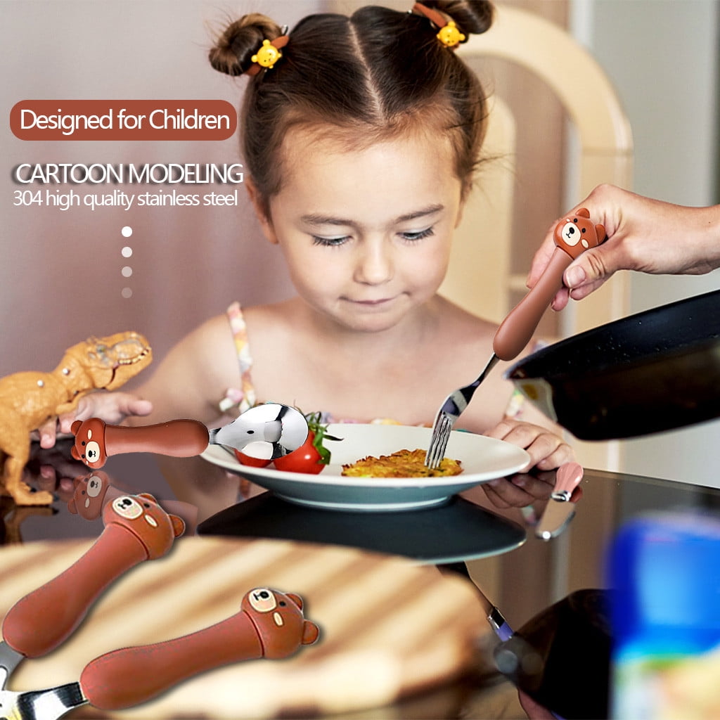 Stainless Steel Kids Spoon and Fork Set with Travel Case, Child-Size Flatware for Ages 3 and Up - Image 5