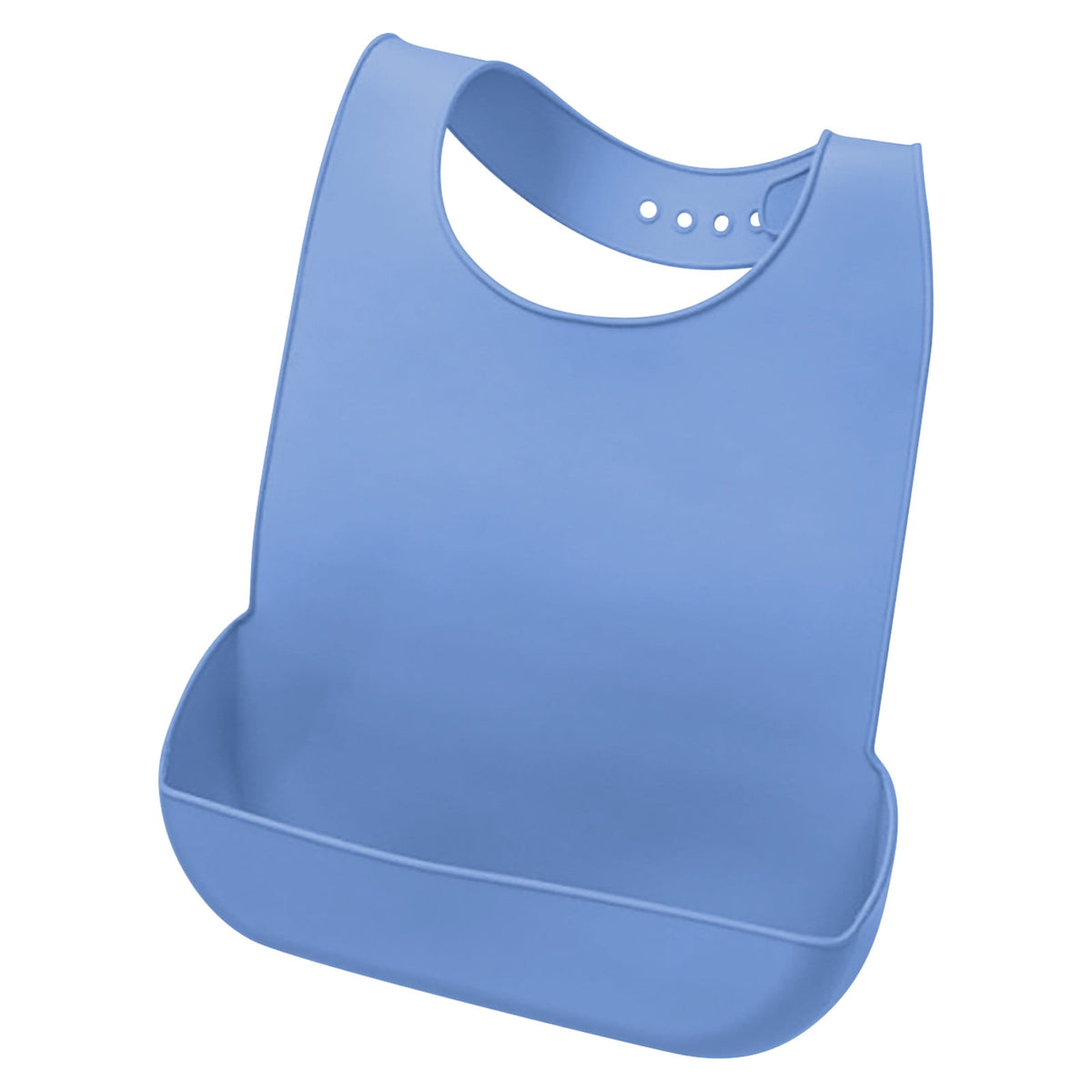 Silicone Dining Bib with Food-Catching Pocket, Soft Washable Feeding Bib for Mess-Free Meals