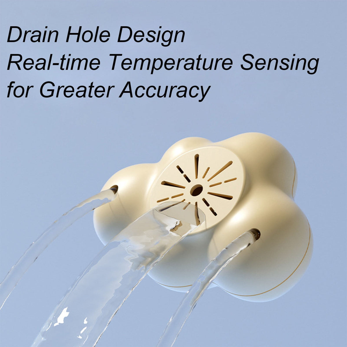 Floating Cloud Bath Thermometer with Digital Display and Color Indicator for Baby Bath Water, Yellow - Image 5