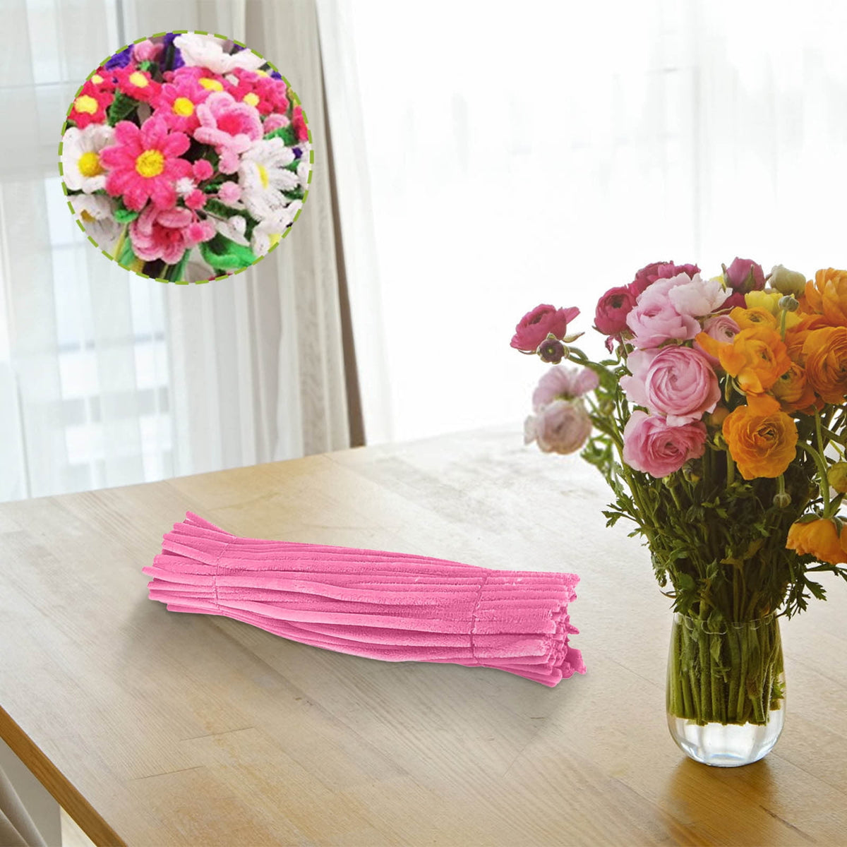 Silver Pipe Cleaners, 100 Chenille Stems 12 Inches Long for Kids Crafts and Decorations - Image 4