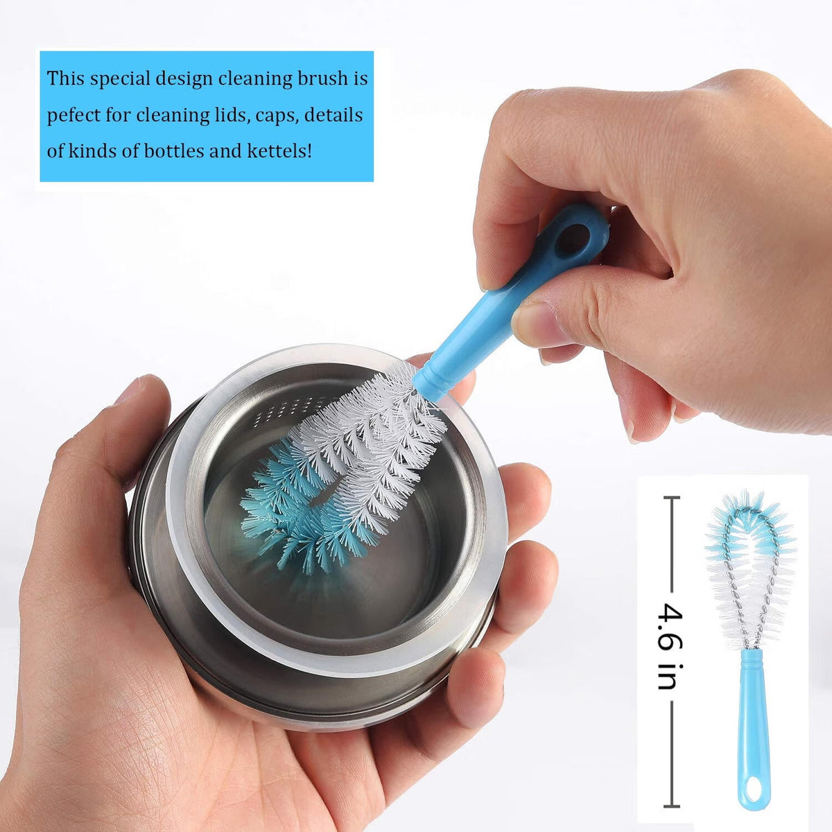 Bottle Brush Set of 8 with Long Handles for Baby Bottles, Straws, Flasks and Narrow-Neck Bottles - Image 6