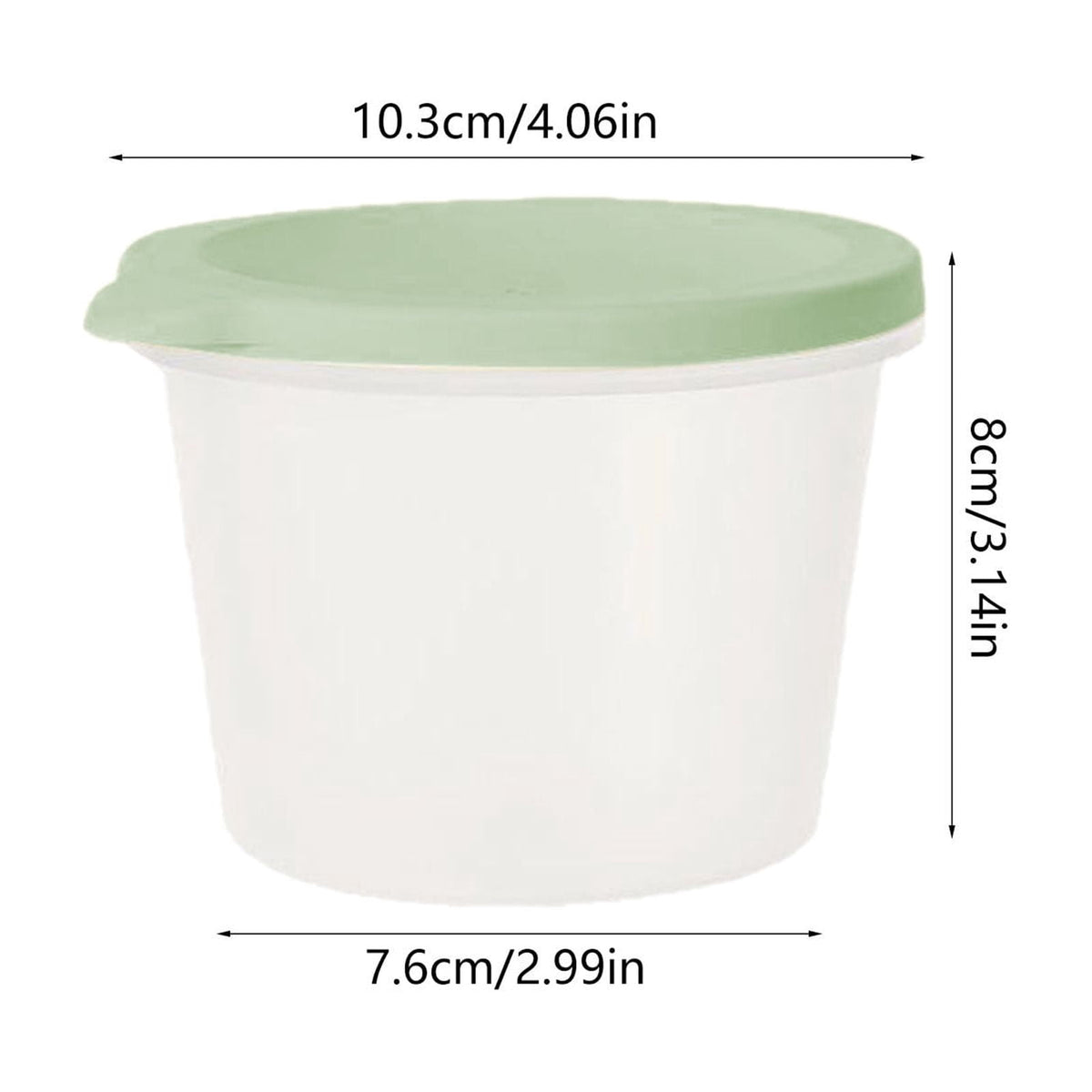 Small Green Snack and Fruit Box with Secure Lid, Portable Leak-Resistant Container for Lunches - Image 3