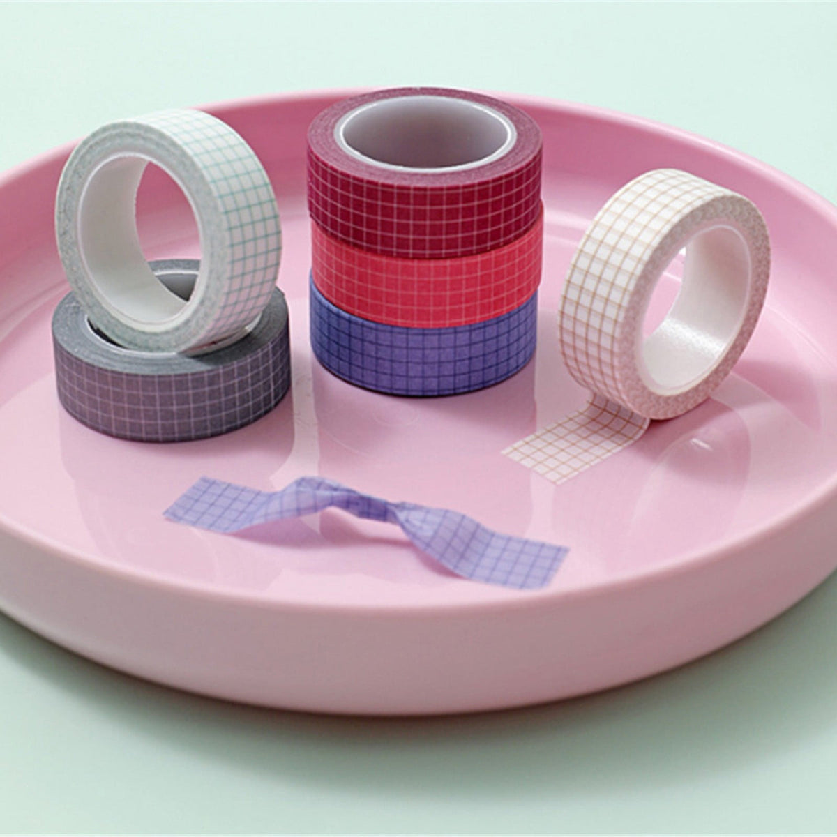Grid Pattern Washi Tape Roll, 15 mm x 10 m Writable Paper Tape for Journals, Labels and Crafts - Image 6