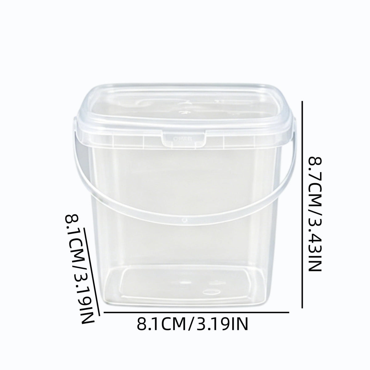 Small Clear Storage Canister with Sealed Lid and Handle, Pantry Container for Snacks and Dry Goods - Image 2