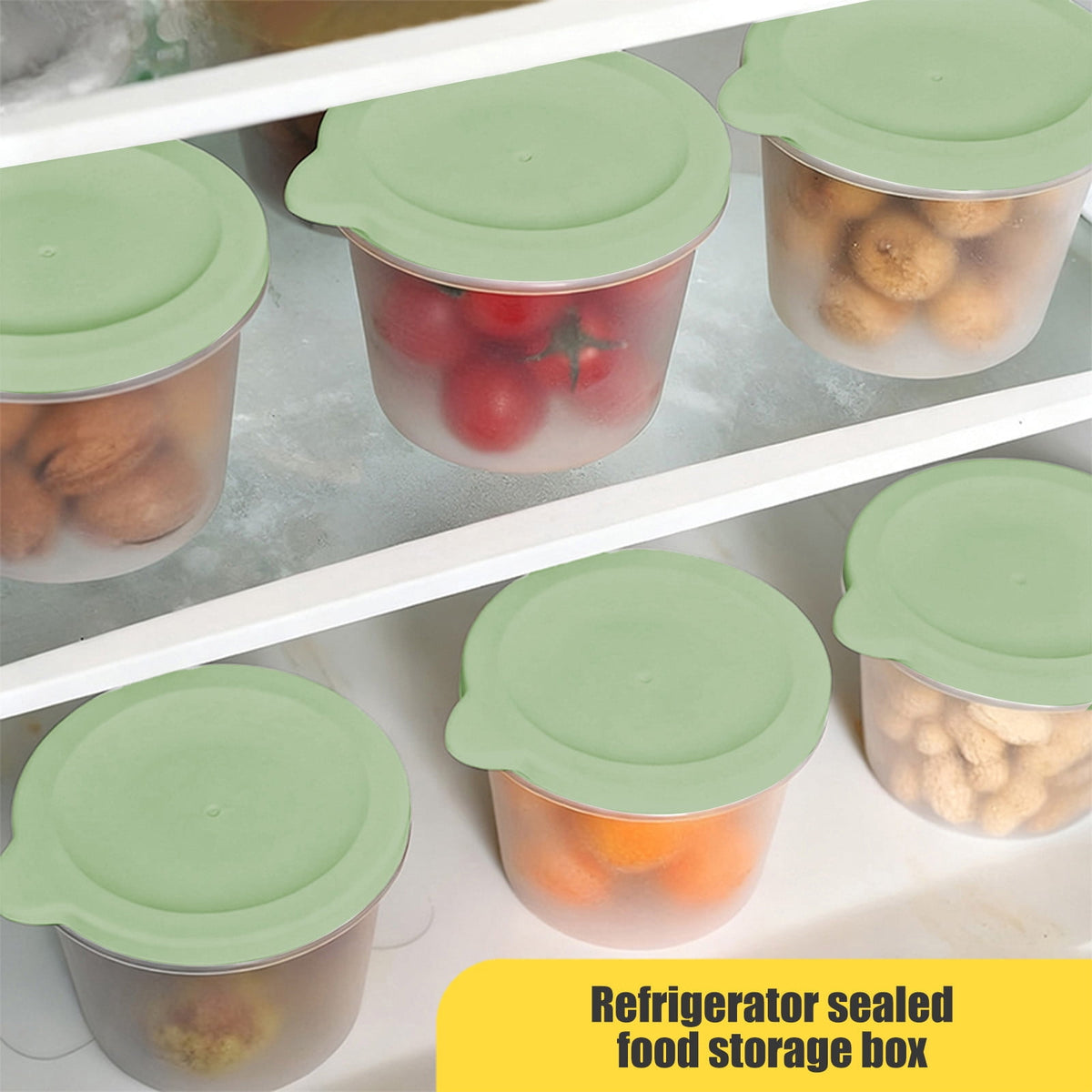 Small Green Snack and Fruit Box with Secure Lid, Portable Leak-Resistant Container for Lunches - Image 5