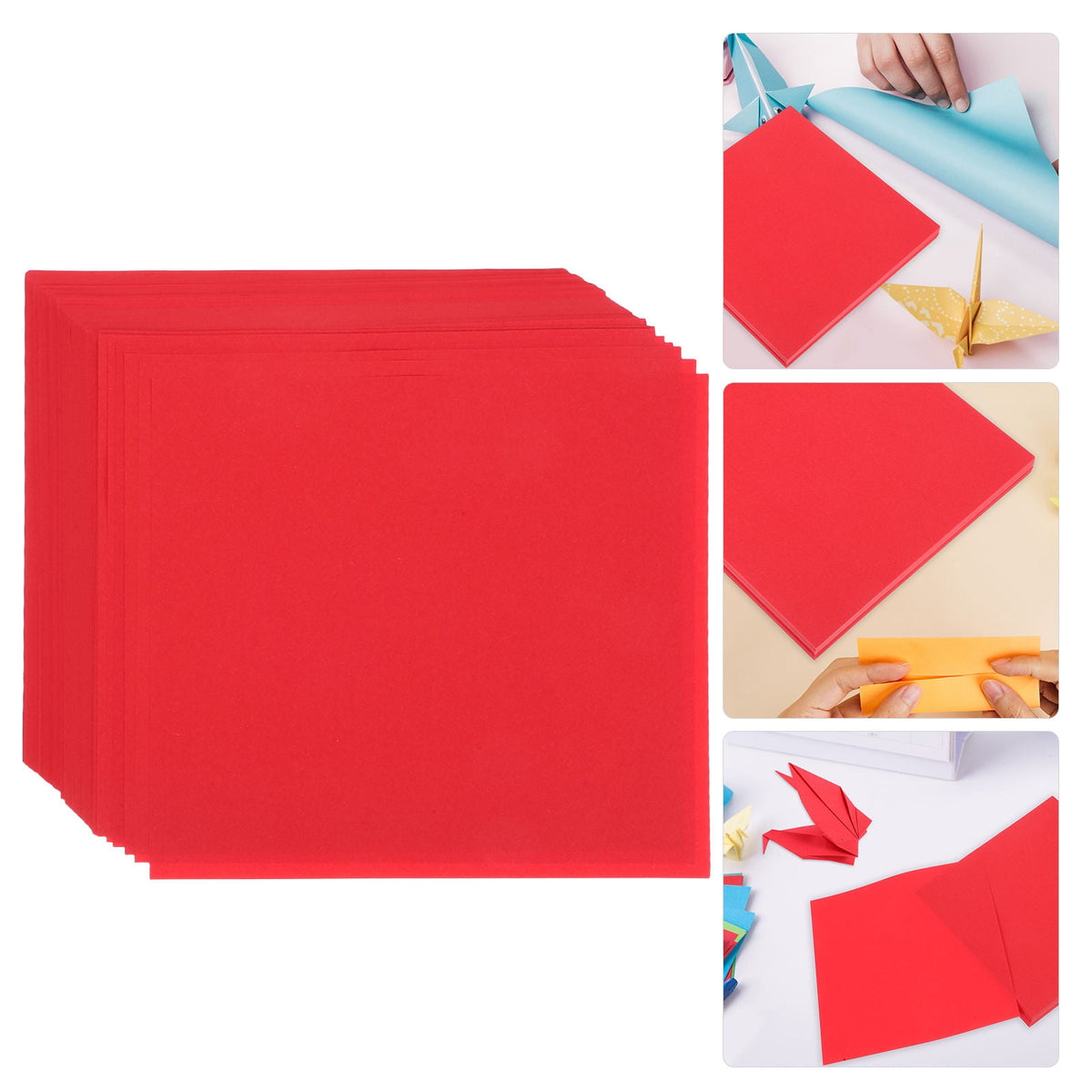 Red Double-Sided Origami Paper, 200 Square Sheets 7.86 x 7.86 Inches for Folding and Crafts - Image 6