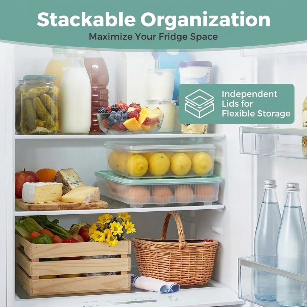 Foldable Egg Carrier with Lid for 24 Eggs, Portable Deviled Egg Holder for Fridge and Parties - Image 3