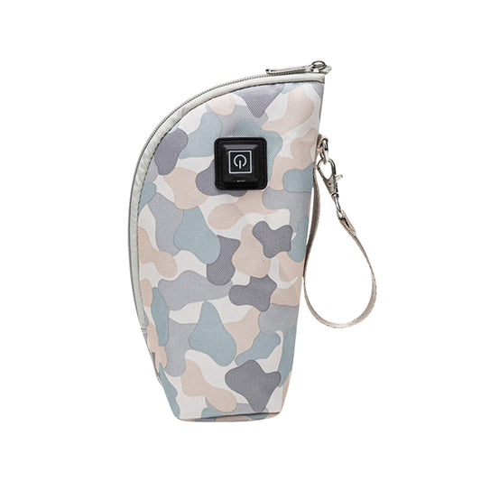 USB Bottle Warmer Sleeve with 3 Temperature Settings, Portable Insulated Travel Bag for Milk Bottles