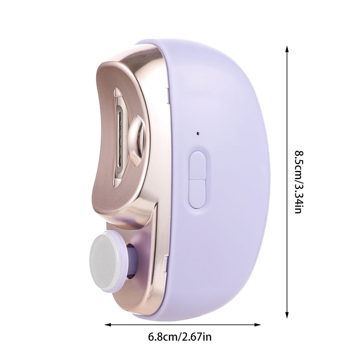 Electric Nail Trimmer with Light, USB Rechargeable 2-in-1 Nail Clipper and File for the Whole Family, Pink - Image 3